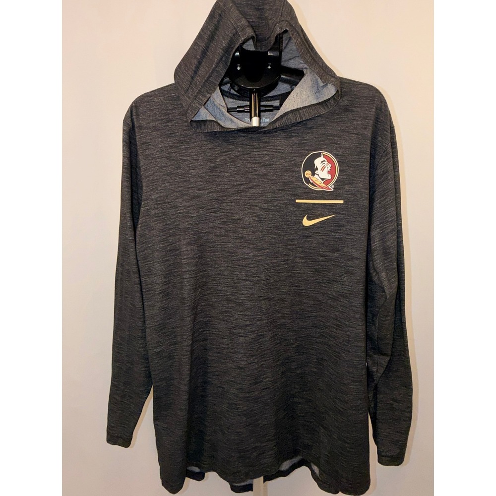 Nike Hoodie Gray Florida State Seminoles Dri-FIT Mens XL